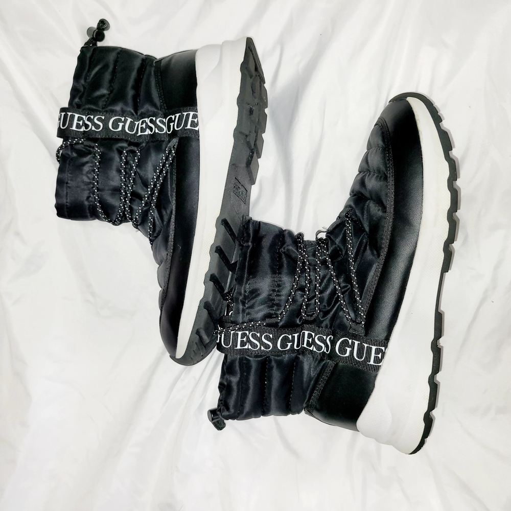 GUESS Black and White Boots